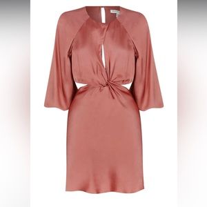 Shona Joy ANGELICA TWIST FRONT CUT OUT MINI DRESS - ROUGE